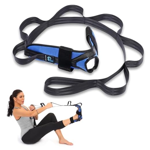 WANYIDA Foot and Calf Stretcher for Plantar Fasciitis, Achilles Tendonitis, Heel Spurs, Drop Foot. Yoga Stretching Strap for Leg, Thigh and Hamstring (Blue)