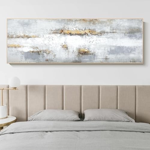 Peinture murale abstraite grise avec cadre moderne pour décoration de salon