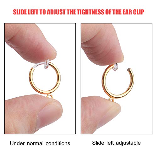 Convertidores para aretes clip-on, 20 piezas, color plata y dorado miniatura 4