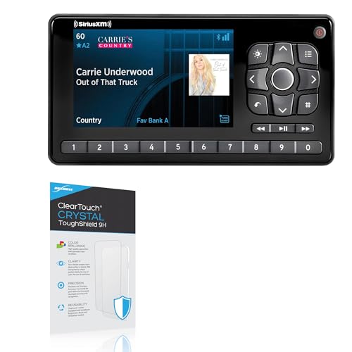 BoxWave Screen Protector Compatible with SiriusXM Roady BT Radio (RoadyBT SXVRBT1) - ClearTouch Crystal ToughShield 9H (2-Pack), Clear 9H Tough Flexible Film Screen Protector