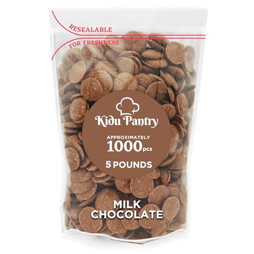 Kidu Pantry Melting Chocolate Wafers Bulk In Resealable Bag (Milk, 5 Pound)