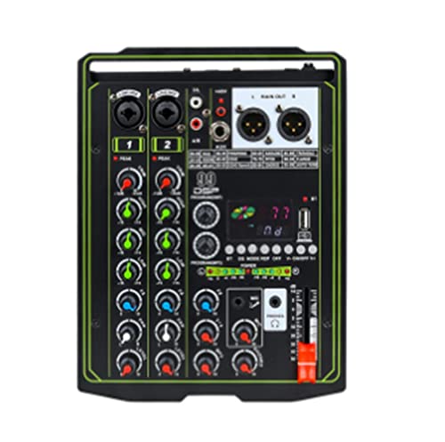 Mezclador controlador de DJ 99 DSP Effect Mixer 4 canales Portable 48V Phantom Power Monitor DJ...