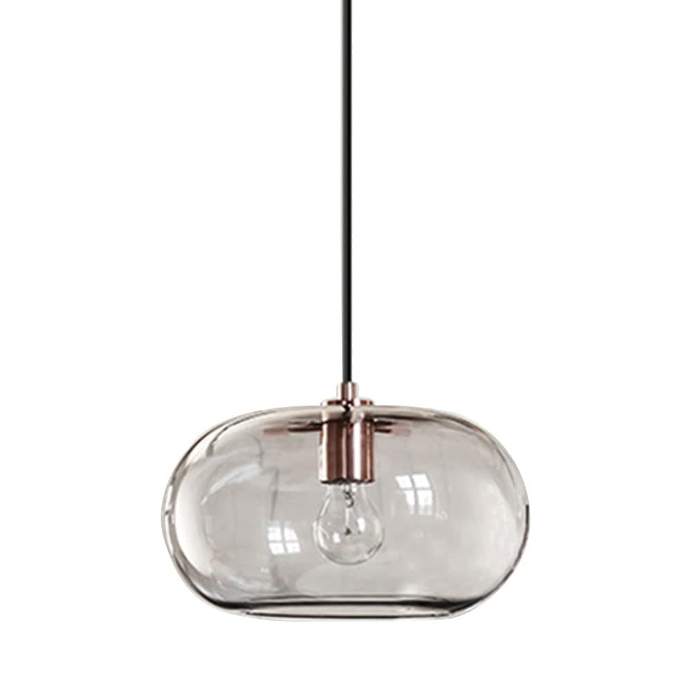 HXYSXHJUO Glass Pendant Light Fixture Farmhouse Hanging,Adjustable Hanging Height,Chandelier Lighting For Kitchen Island With Clear Shade