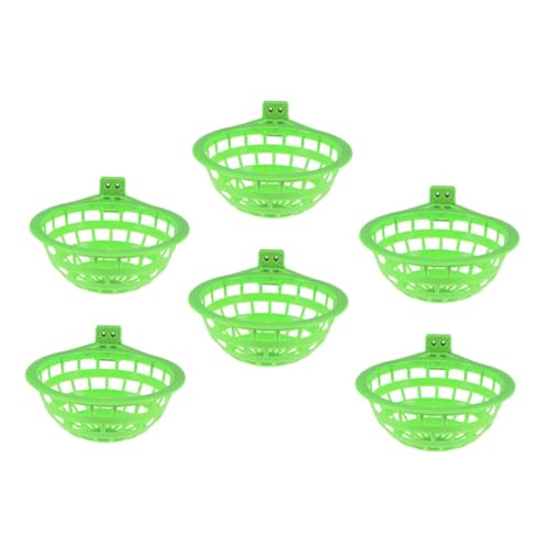 Hemoton 6Pcs Pigeon Nesting Bowl for Bird Breeding Comfortable Plastic Nesting Bowls for Pigeons Small Parrots and Finches Easy to Clean Nesting
