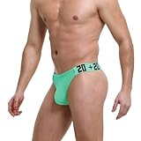 RunHero High Elasticity Cotton Mens Thong for Men Sexy Mens Underwear Comfortable Breathable, Green, M
