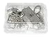 Produktbild Hettich 2895 Spanierschloss vernickelt mit geraden Schließhaken und Stift 25 mm
