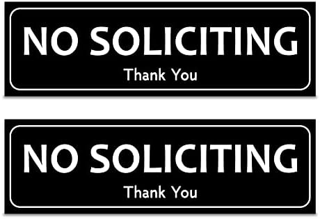 Ignixia No Soliciting Sign for House (Pack of 02) 8" x 2.5" Inches Smile You are on Camera Sign Digital Printed with Industrial Grade Adhesive No Soliciting Thank You Sign for Front door, window, house / home business / office (Rectangle)