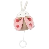 Dank der zwei Bändchen kann das Spieluhr-Mobile ganz einfach am Babybett, am Kinderwagen oder an der Babyschale befestigt werden und ist ein niedlicher Hingucker, egal ob Zuhause oder unterwegs