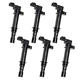 Set of Ignition Coils for Jeep Dodge Mitsubishi 4.7L 3.7L C1231 UF270 56028138 5C1114 E593C 50065 E509D 13061-06 UF297 E232 E329 E419 52-2034 IC243 UF-399 1788483 C755 C522 GN10456 (SET OF 6)