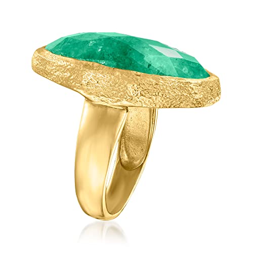 Ross-Simons 16.00 Carat Emerald Ring in 18kt Gold Over Sterling3