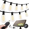 Addlon 102966 ft solar string lights waterproofpatio lights solar powered with remote usb port 3 lighting modes 302 led shatterproof bulbs outdoor lights for camping backyard garden  urban country home decor