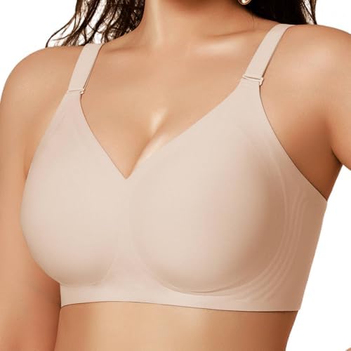 COCOMARTS Jelly Bras for Women No Underwire Push Up Seamless Supportive Plunge Bra Full Coverage Comfortable Bralettes