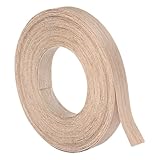 QUARKZMAN 19mm x 15m Furnier-Kantband, vorgeleimte flexible Eichenfurnier-Streifen, bügelbar mit Heißkleber für Schrankreparatur und Möbelrestauration