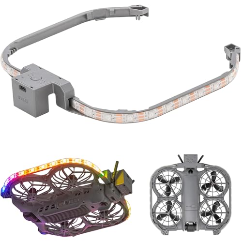 DJI Neo 2�h���[���p LED���C�g�X�g���b�v ��ԏƖ��A�N�Z�T���[3�̓_�����[�h�ƃJ���[ �[�d�P�[�u���t��