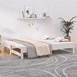 【Lit Banquette en Pin Massif】Fabriqué en pin massif naturel, ce lit banquette offre une excellente stabilité et durabilité. Le grain du bois apparent et ses nœuds naturels lui confèrent un charme rustique qui s'intègre parfaitement dans tout intérieur.