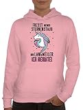 ShirtStreet Unicorn Junggesellinnenabschied JGA Damen Hoodie Frauen Kapuzenpullover Einhorn - Fresst Meinen Sternenstaub Ich heirate!, Größe: L,rosa