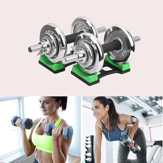 Dumbbell Bracket Mat, 1 Pair ABS Dumbbell Bracket Mat Universal Dumbbell Storage Frame Stand Floor Protection Holder Home Gym Equipment 7.6x3.9 in
