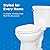 Gerber Maxwell Crest Two-Piece Toilet Round with 12-in Rough-in, ADA-Compliant Chair Height, High Efficiency 1.28 GPF, Soft-Close Seat and Install Kit with Wax Ring Included, White, GRS48320
