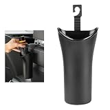 Black Car Umbrella Holder and Trash Can, 500 Milliliters Seat Organizer With Hooks for Headrest, ABS Waterproof Stand Rack Interior Accessories Fits Truck SUV Van RV