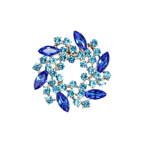 Image of Colorful Rhinestone Crystal Sunflower Brooch Pin for Women Dress Hat Decoration