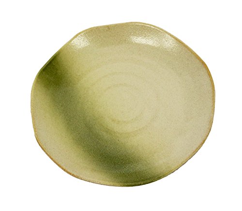 キャッスルエンタープライズ 美濃焼 和風カフェシリーズ 荒けずりねじり 【コーヒー皿】 黄土彩色吹墨