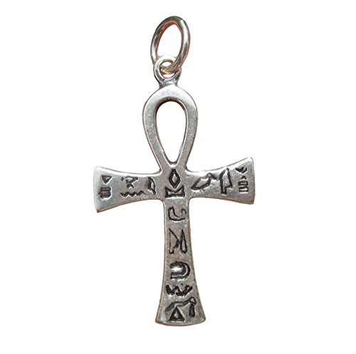 Himalayan Treasures 925 Silver Egyptian Ankh Cross Crux Ansata Pendant Necklace A12
