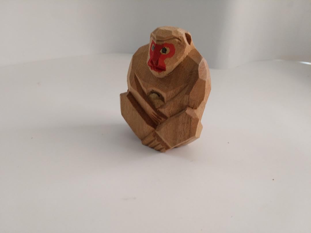 Amazon.co.jp: 一刀彫 干支 春日大社 申 猿 サル 戊申 昭和43年