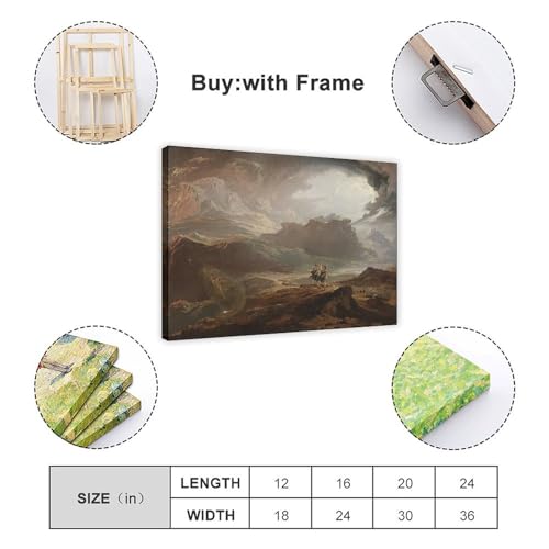 Toile John Martin Macbeth tableau décoration murale salon bureau 20x30 - 2
