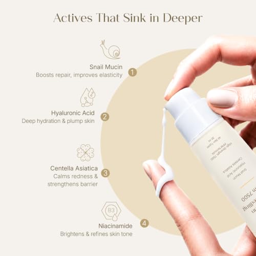 Image of Seoulskin Snail Mucin Micro-needling Serum 7500 PPM - Powerful Hydration with Hyaluronic Acid & Centella Asiatica - Accelerated Rejuvenation, Cruelty-Free & Non-Comedogenic for All Skin Types