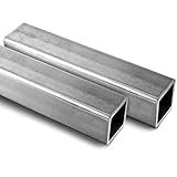 Zonon 2 Pcs A513 Carbon Steel Tube Square Hot Rolled Steel Tube, 2.5
