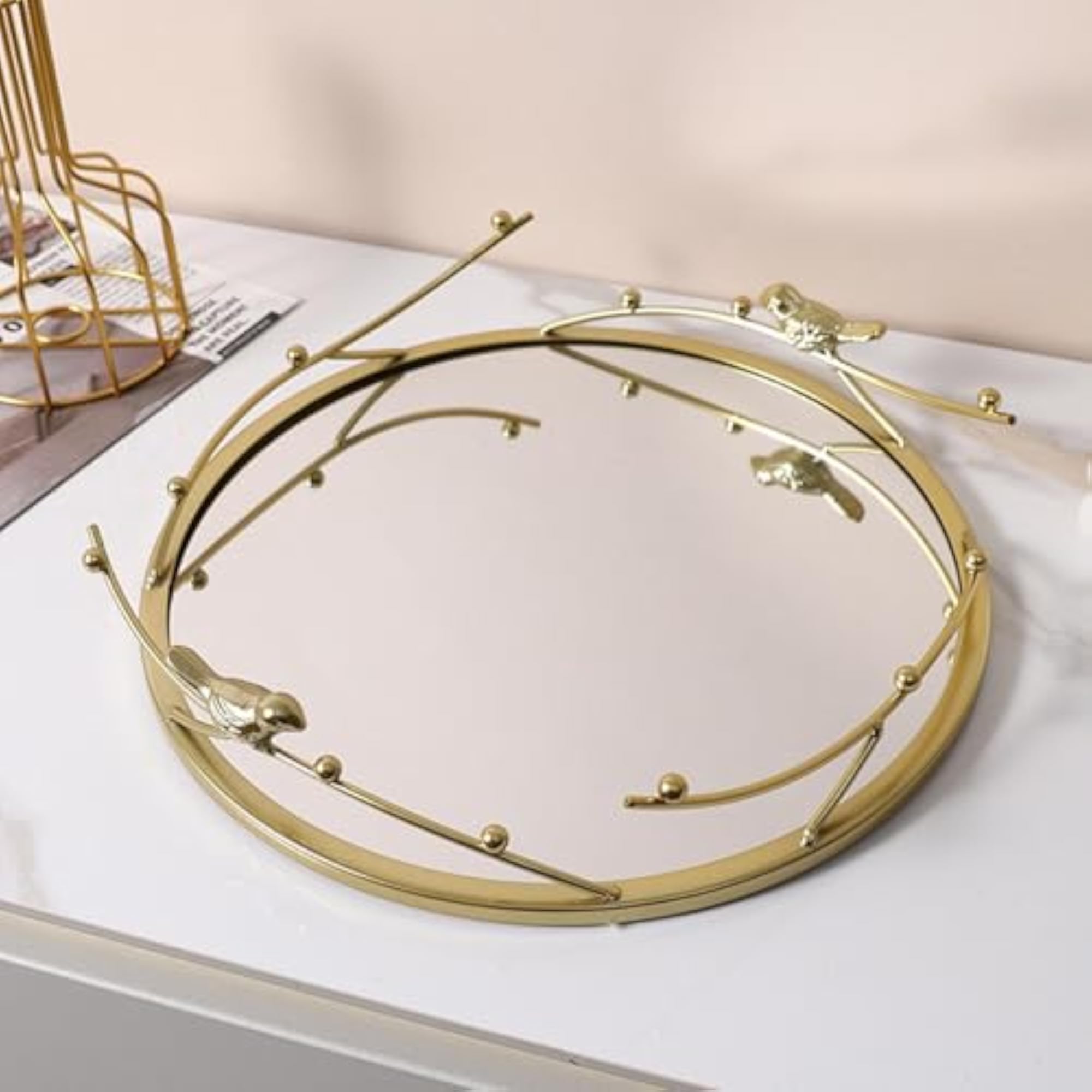 Decorative Mirror Tray Centrepiece Serving Tray