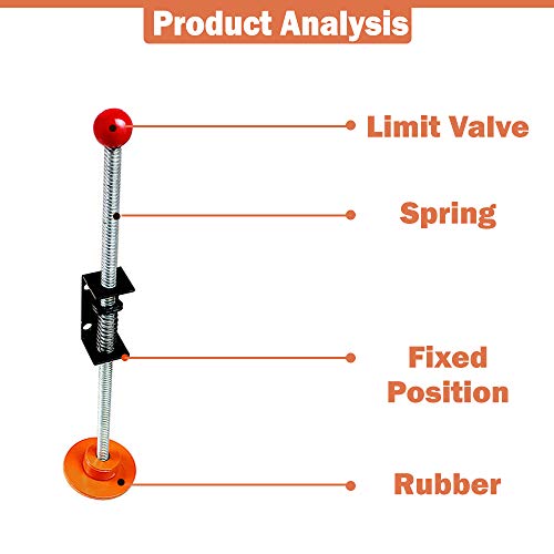 Sidasu Orange Ladder Leveler Pair Extension Ladder Stabilizer Adjustable Feet Levelers Ladder Leveler Feet up to 550LBS Ladder Extension for Stairs