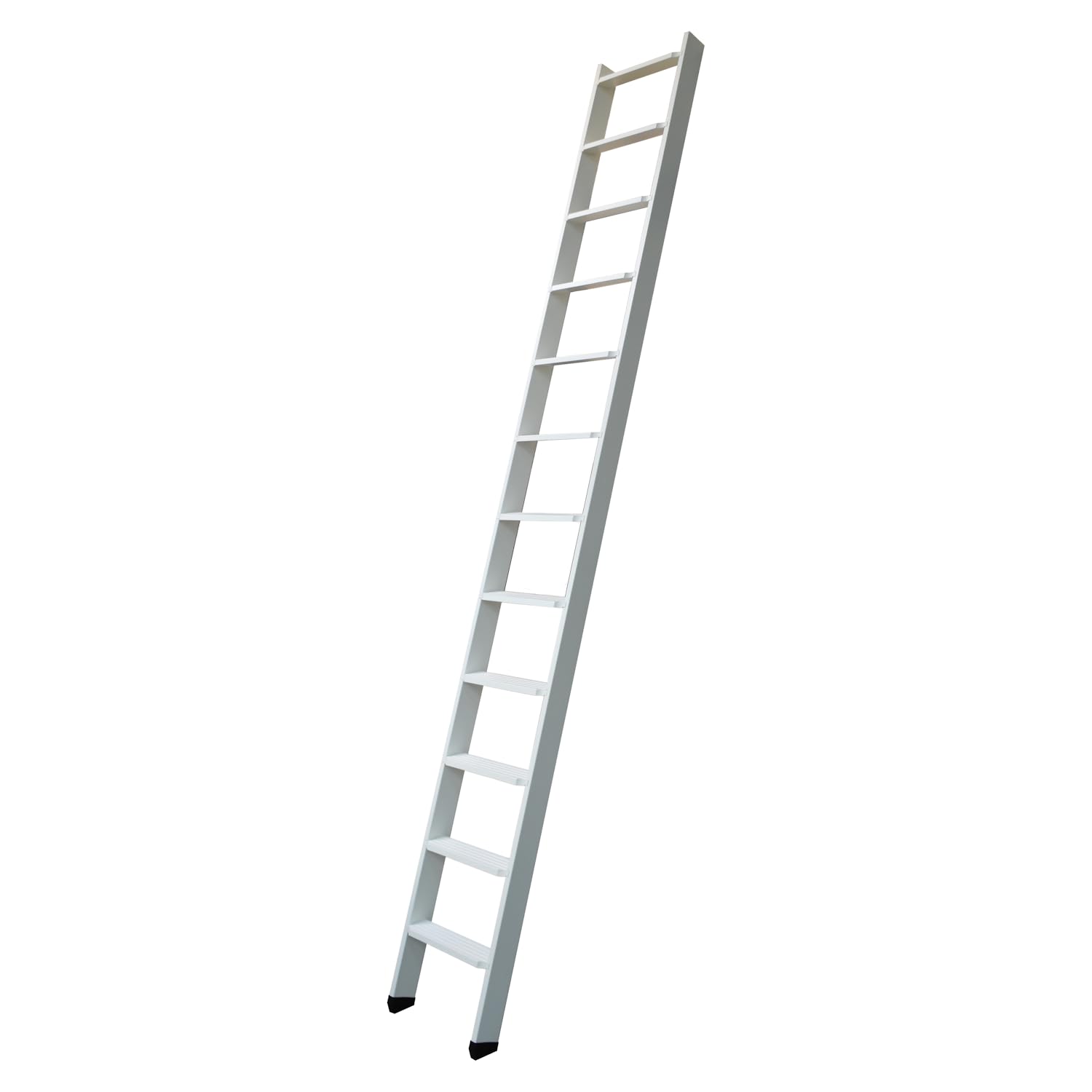 BPS® Detachable Mezzanine Ladder | Spave Saving Staircase | 150kg Weight Rating | Rubber Feet | Floor to Upper Floor Heights of Up to 2.40m | White Painted