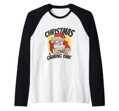 Christmas is gaming time Anti Christmas Muffle Raglan Baseball Tee