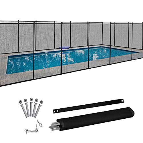 RELAX4LIFE Poolzaun faltbar 360 x 125 cm, stabiler Teichzaun mit Fußrohre...