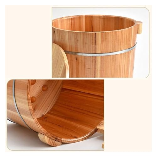 Bañera para pies de madera maciza con masaje miniatura 3