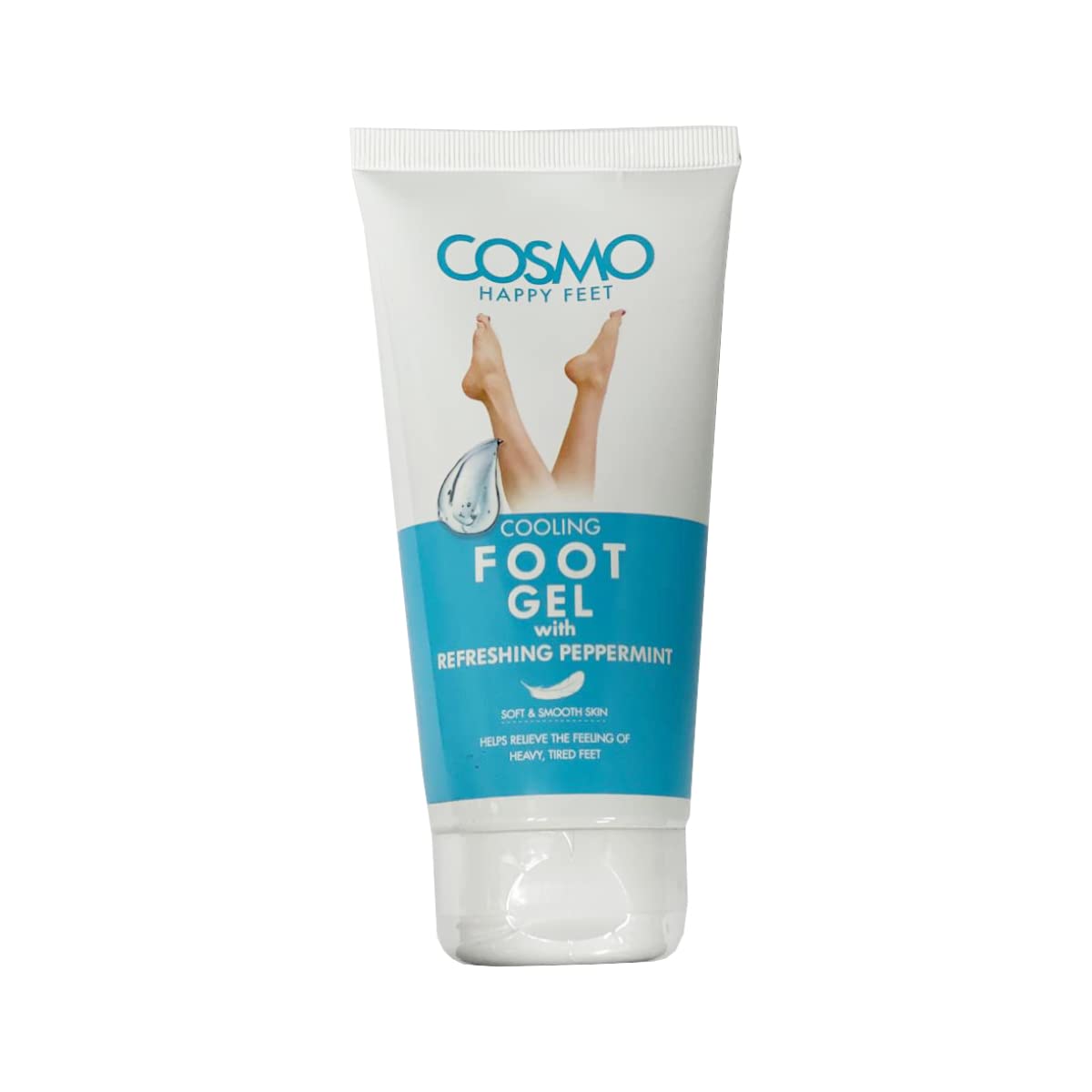 Cosmo Happy Feet Cooling Foot Gel 150ml | With Refreshing Pepper Mint | Soft and Smooth Skin | Helps Relieve the Feeling of Heavy, Tired Feet | Foot Repair | Moisturizes & Soothes-image-0