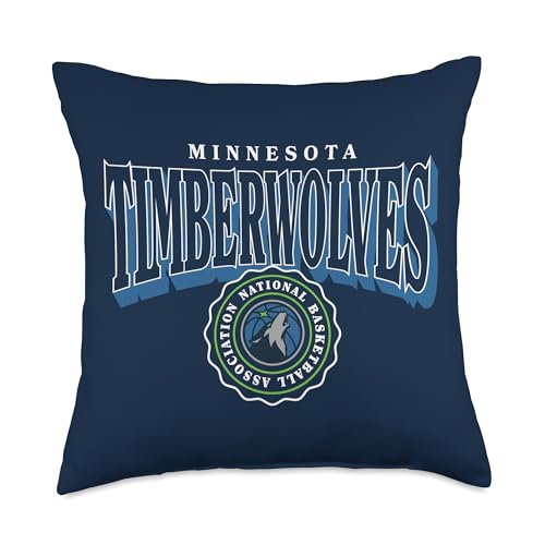 NBA - Minnesota Timberwolves Arched Crest Navy Throw Pillow