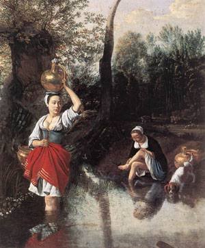 Peinture à l'huile haut de gamme The Wager 1660s de Jan Siberechts toile fine