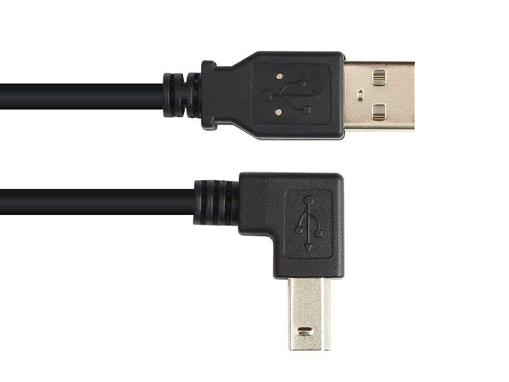Alcasa Cavo USB 2.0 Da USB A A USB B 5 Metri - Per Stampanti, Scanner E Altri Dispositivi, Nero, Connettori Placcati Oro