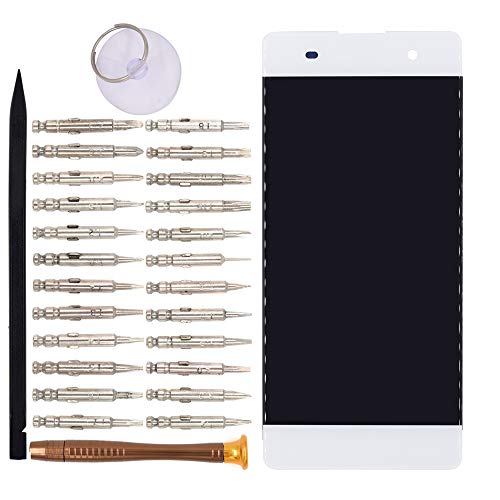 Image of LCD Screen Display with Digitizer Touch Panel Without Bezel Frame Compatible with Sony Xperia XA F3111 F3113 F3115(White)