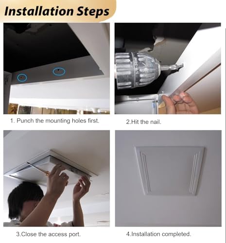 Drywall Access Panel - F Mounted Plumbing & Electrical Cover, Laundry Chute Door, Outdoor Kitchen Access Hatch for Easy Maintenance & Installation