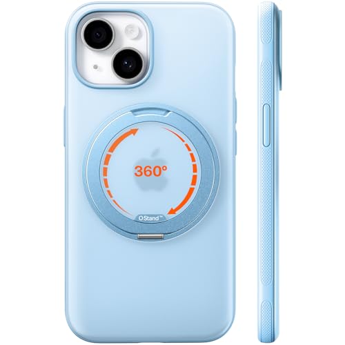 TORRAS iPhone 15 �p �P�[�X�y�C�F�̖����E���@�\��̉�360°��]�X�^���h�z �c������ �}�O�l�b�g���� MagSafe�Ή� �ČRMIL�K�i�ϏՌ� �����O �w��h�~ ���ϖh�~ �}�O�Z�[�t�Ή� �����Y�ی� ����~�߃h�b�g�͗l �莝���B�e ���萫