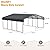 EBE 20' x 20' Metal Carport, Heavy Duty Outdoor Carport with Galvanized Steel Roof and Updated Frame Structure, Carport Garage Car Shelter Shade for SUV, Truck and Boats, Grey