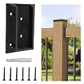 Muzata 20Pack Deck Railing Brackets Connectors Rail Support Kit for 2x4 Railing Wood Post Wood Railing System Baluster Railing, WT11