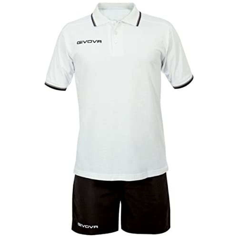 Givova, kit street, white/black, XL