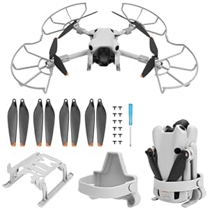DJI Mini 4 Pro Hélices Protector de hélice para Mini 4 Pro, protección de hélices de drones, chasis, fijador, soporte de hélices, correa de apoyo, juego de accesorios para drones, compatible con DJI