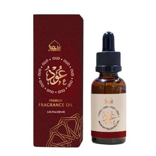 Oud Fragrance Oil by Dukhni | 30ml Arabic Essential Oil for Diffuser & Humidifier | Premium Oudh Essential Oil Blend I Relaxing Aromatherapy Oil for Home | Long-Lasting Scent