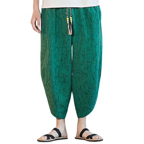 Pantalon samouraï homme en lin respirant style ninja streetwear