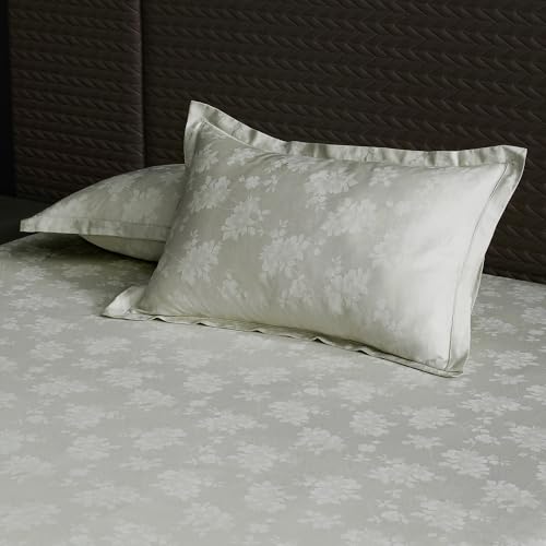 Image of Story@Home Long Staple Premium Cotton Compact Yarn Feel Glace Cotton Flatsheet Floral Printed King Size Double Bed Bedsheet with 2 Pillow Cover (108 inchx108 inch, Deep Mauve) 500TC